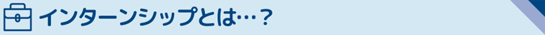 インターンシップとは…?